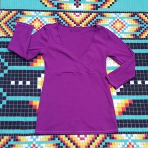 Victoria's Secret Faux-Wrap Top Magenta sz Sm